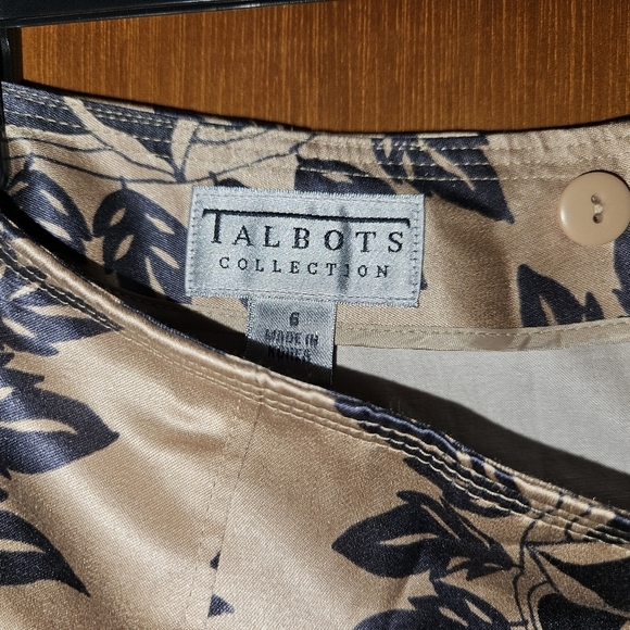 Silk blend Talbot's Collection Midi Skirt Size 6 with Pockets NWOT - Picture 7 of 9